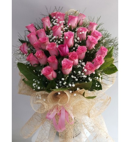 PEMBE GÜL CİPSOLU BUKET