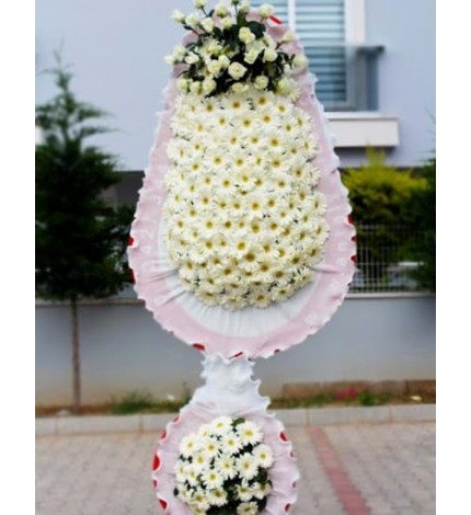 BEYAZ ÇİFT GÖBEK ÇELENK