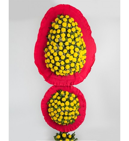 ÇİFT KATLI SARI CİNYE ÇELENK