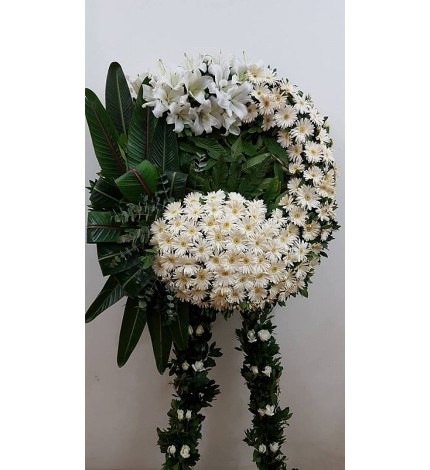 BEYAZ GERBERA CENAZE ÇELENK BEYAZ GERBERA CENAZE ÇELENK