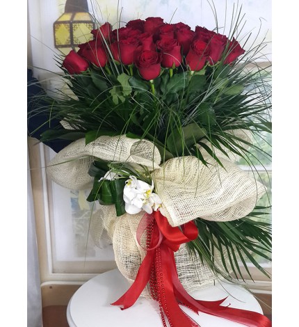 abaka süslemeli 50 tane gül